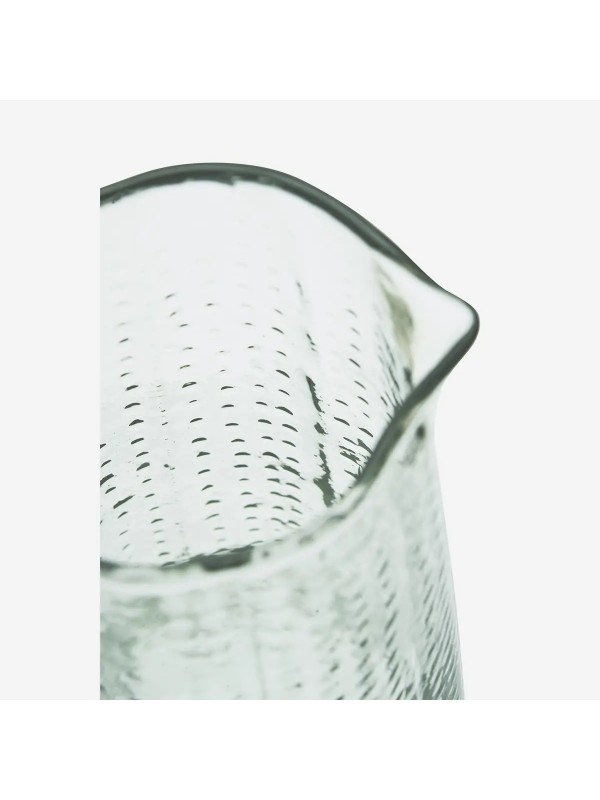 Carafe en verre recyclé motif pointillé – Madam Stoltz – 16 x 25 cm