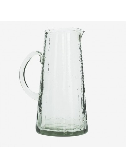 Carafe en verre recyclé motif pointillé – Madam Stoltz – 16 x 25 cm