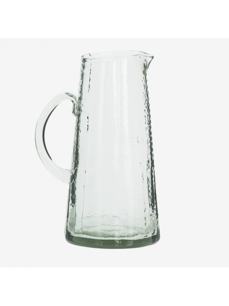 Carafe en verre recyclé motif pointillé – Madam Stoltz – 16 x 25 cm