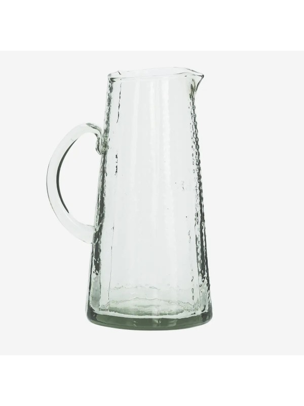 Carafe en verre recyclé motif pointillé – Madam Stoltz – 16 x 25 cm