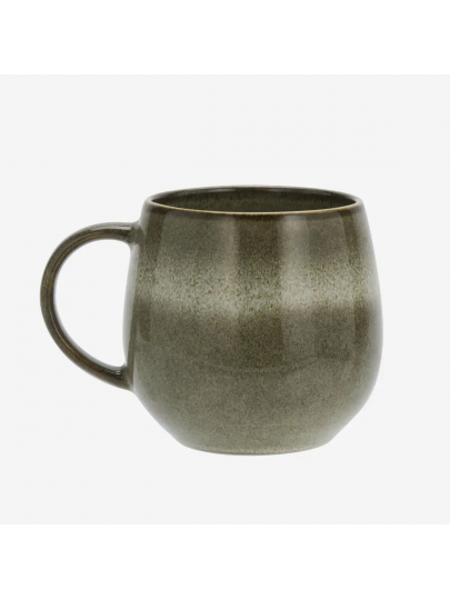 Mug en grès kaki – Madam Stoltz – 8 x 9 cm