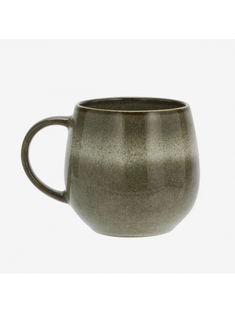 Mug en grès kaki – Madam Stoltz – 8 x 9 cm