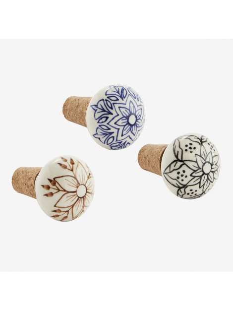 Bouchon de bouteille en liège et grès peint à la main – Madam Stoltz