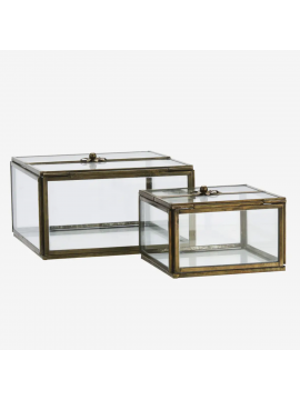 Boîte à bijoux en verre et laiton vieilli – Madam Stoltz