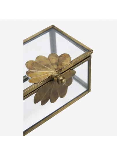 Boîte à bijoux en verre et laiton vieilli – Madam Stoltz