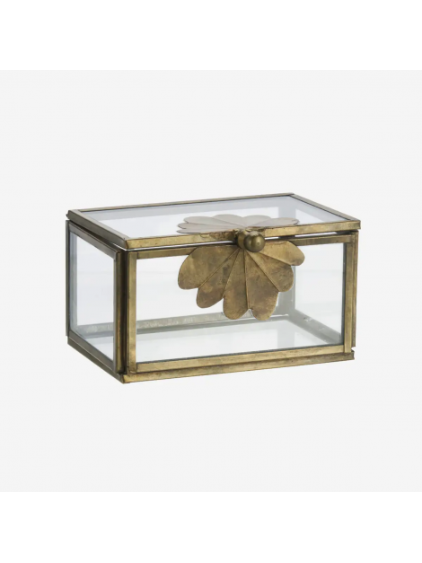 Boîte à bijoux en verre et laiton vieilli – Madam Stoltz