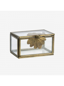 Boîte à bijoux en verre et laiton vieilli – Madam Stoltz