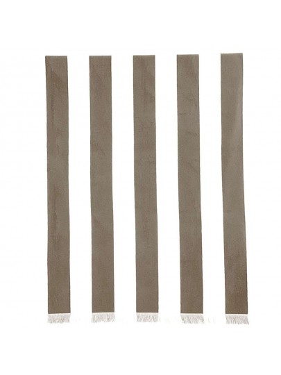 Serviette de plage Porto Haomy – Coton doux, rayé blanc et lin 90x170 cm