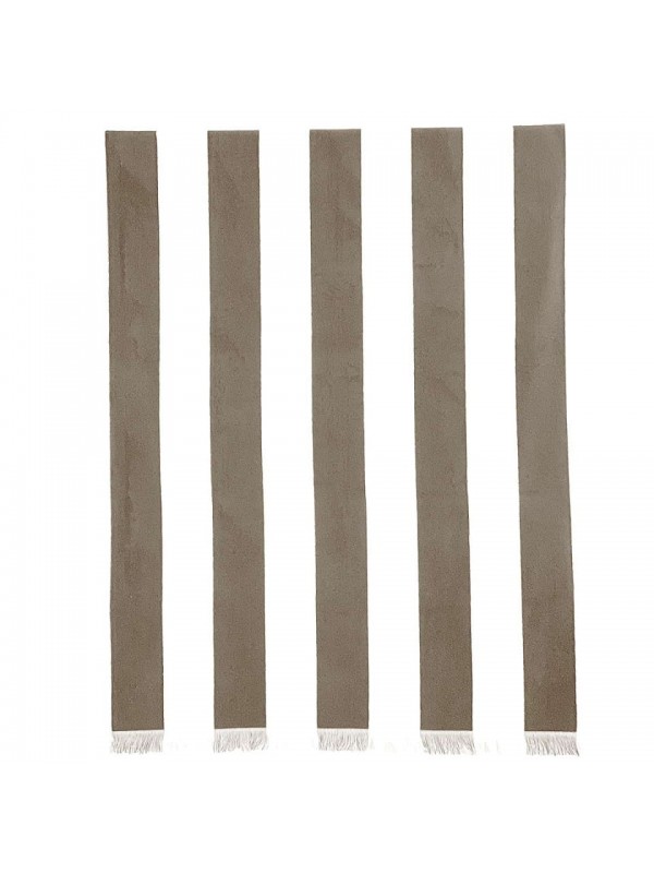 Serviette de plage Porto Haomy – Coton doux, rayé blanc et lin 90x170 cm