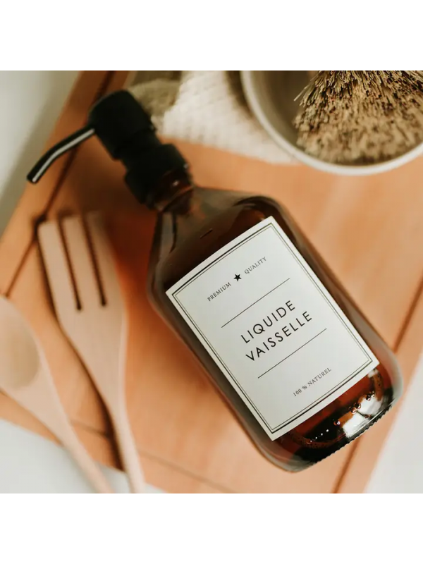 Flacon liquide vaisselle Les Flacons de l’Apothicaire ambré 250ml