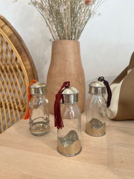Flacon en verre Marrakech avec pompon