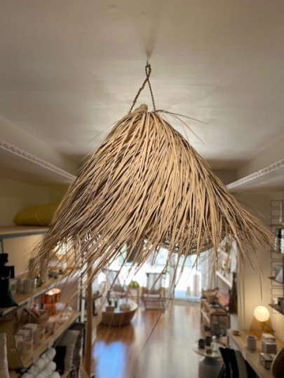 Suspension franges feuille de palmier 70 cm