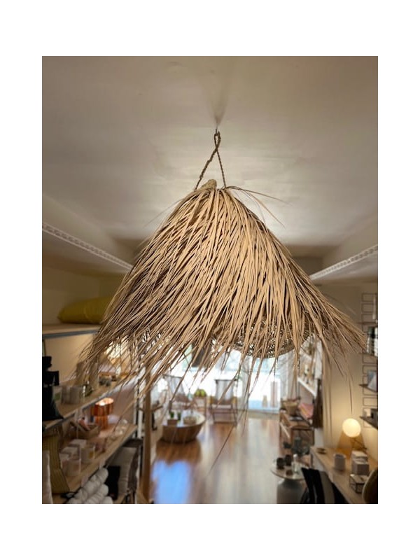 Suspension franges feuille de palmier 70 cm