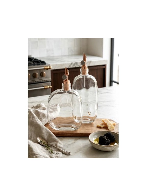 Bouteille d’huile Organic Les Flacons de l’Apothicaire transparente