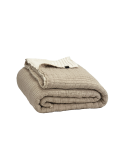 Plaid Tivoli 100% coton 130x200 - Haomy lin ivoire